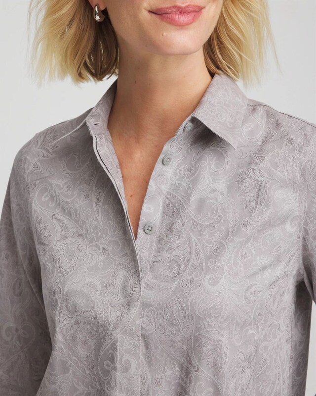 No Iron Lace Jacquard Stretch Tunic - image 4